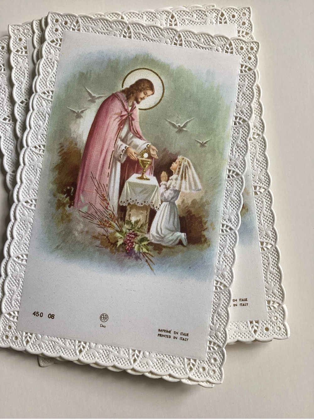 Antique Lace Holy First Communion cards x10 - Picture 4 of 4